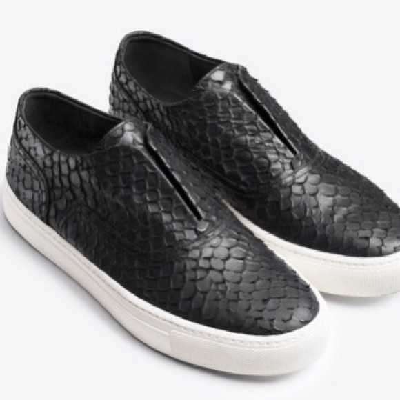 Vince Nelson Python-Embossed Slip On Sneaker - Picture 2 of 7